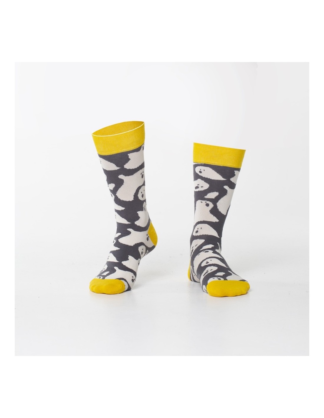 Graue Damensocken mit Geistermuster SD04 – Online-Shop – Boutique